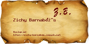 Zichy Barnabás névjegykártya